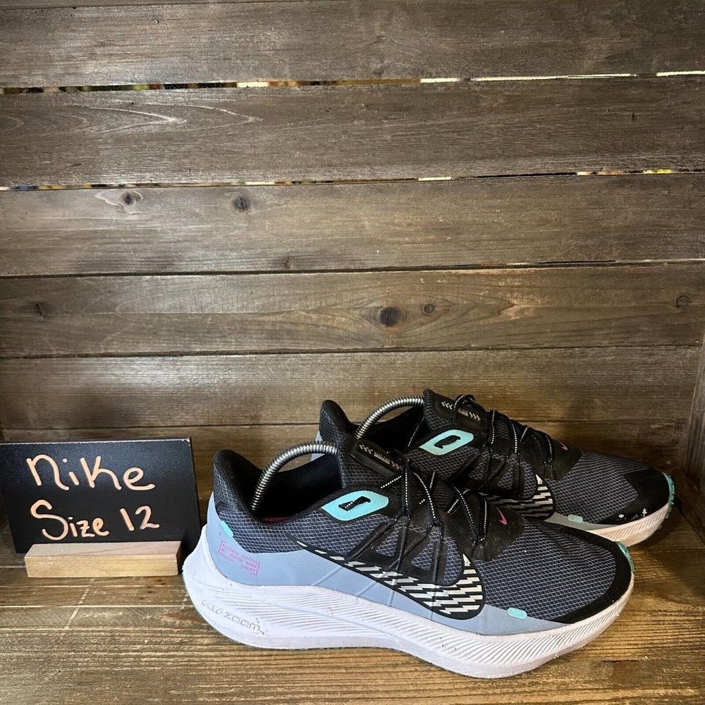 Womens Nike Winflo 7 Shield Obsidian Mist Black Running Shoes Sneakers Size 12